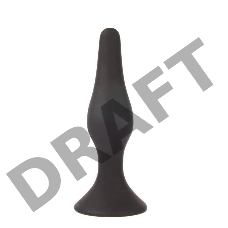 Чёрная анальная пробка Sex Expert - 11 см.