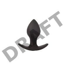 Чёрная анальная пробка с широким основанием Sex Expert - 8 см.