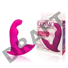 Розовый силиконовый вибромассажер  Cosmo - 9 см.