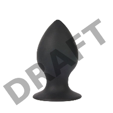 Чёрная анальная втулка Sex Expert - 8 см.