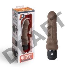 Коричневый вибратор-реалистик 6 Realistic Vibrator - 17 см.