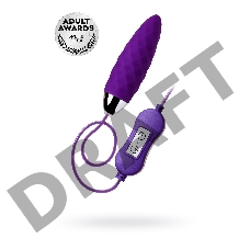 Виброяйцо с пультом управления TOYFA  A-Toys Cony, силикон, фиолетовый, 7,6 см