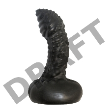 Чёрный анальный плаг с пупырышками для стимуляции простаты - 9,5 см.