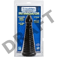 Анальная пробка в виде ребристой пирамиды без вибрации Titanmen Tools - Intimidator