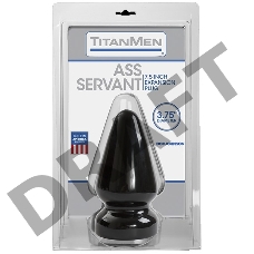 Анальная пробка черная без вибрации Titanmen Tools - Butt Plug - 3.75 Diameter Ass Servant