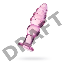 Анальная втулка Sexus Glass, стекло, розовая, 13,5 см, Ø 4 см