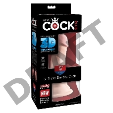 Фаллоимитатор на присоске Тройная плотность King Cock Plus 5 Triple Density Cock - Flesh