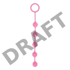 Розовая анальная цепочка с кольцом-ограничителем - 23 см.