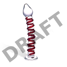 Фаллоимитатор из стекла ручной работы Mr. Swirly, 20 см