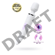 Нереалистичный вибратор Satisfyer Woman Wand, ABS пластик, белый, 34 см.