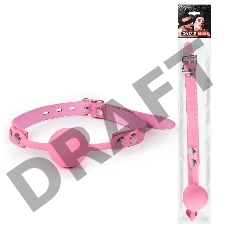 Розовый силиконовый шар-кляп на регулируемом ремешке