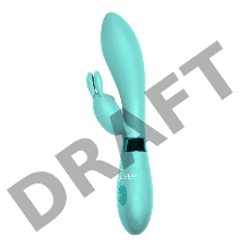 Мятный вибратор Yonce с клиторальным зайчиком - 20,5 см.