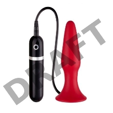 Красная силиконовая пробка с вибрацией - 12,5 см.