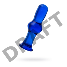 Анальная втулка Sexus Glass, стекло, синяя, 13,5 см, Ø 4,5 см