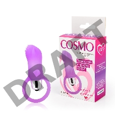 Лиловый вибростимулятор Cosmo с петелькой