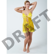 Желтый комплект с мехом