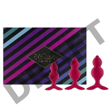 Набор из трех розовых анальный пробок Bibi Twin Butt Plug Set