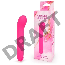 Розовый мини-вибратор с увеличенной головкой - 14 см.