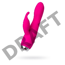 Вибратор с клиторальным стимулятором L'EROINA, силикон, розовый, 17 см